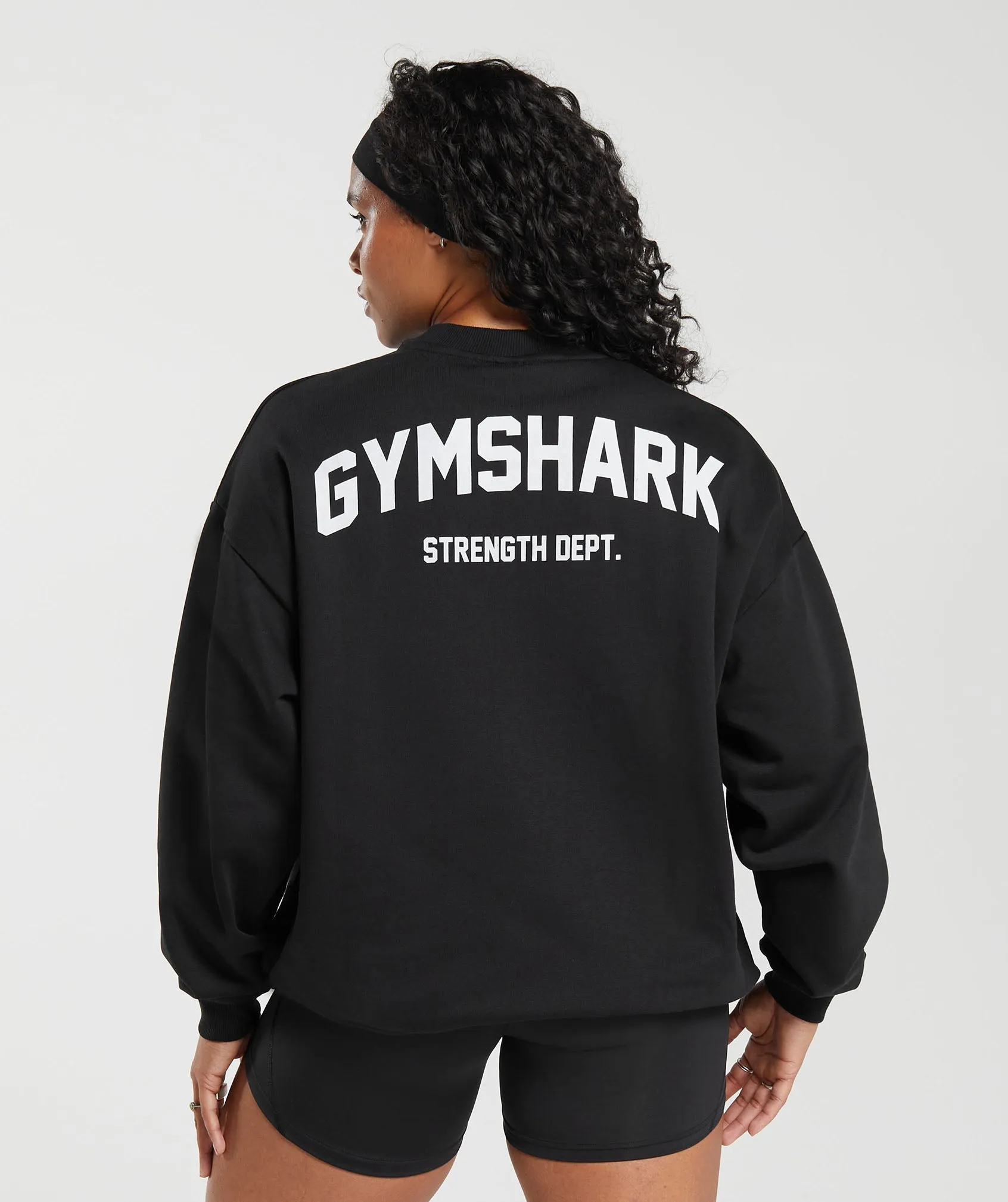 Gymshark Strength Department Graphic Oversized Sweatshirt - Black