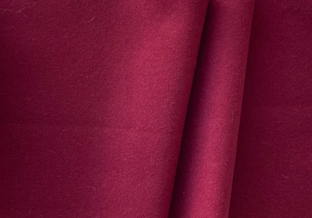 Hugo Boss Current Wine Wool Melton Coating (Made in Italy)
