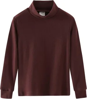 Spring&Gege Little & Big Kids Soft Cotton Long Sleeve Mock Turtleneck Shirts