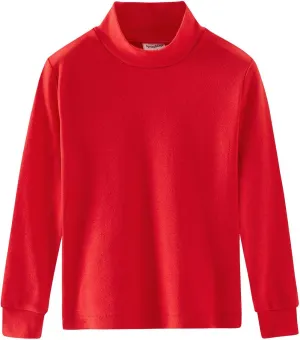 Spring&Gege Little & Big Kids Soft Cotton Long Sleeve Mock Turtleneck Shirts