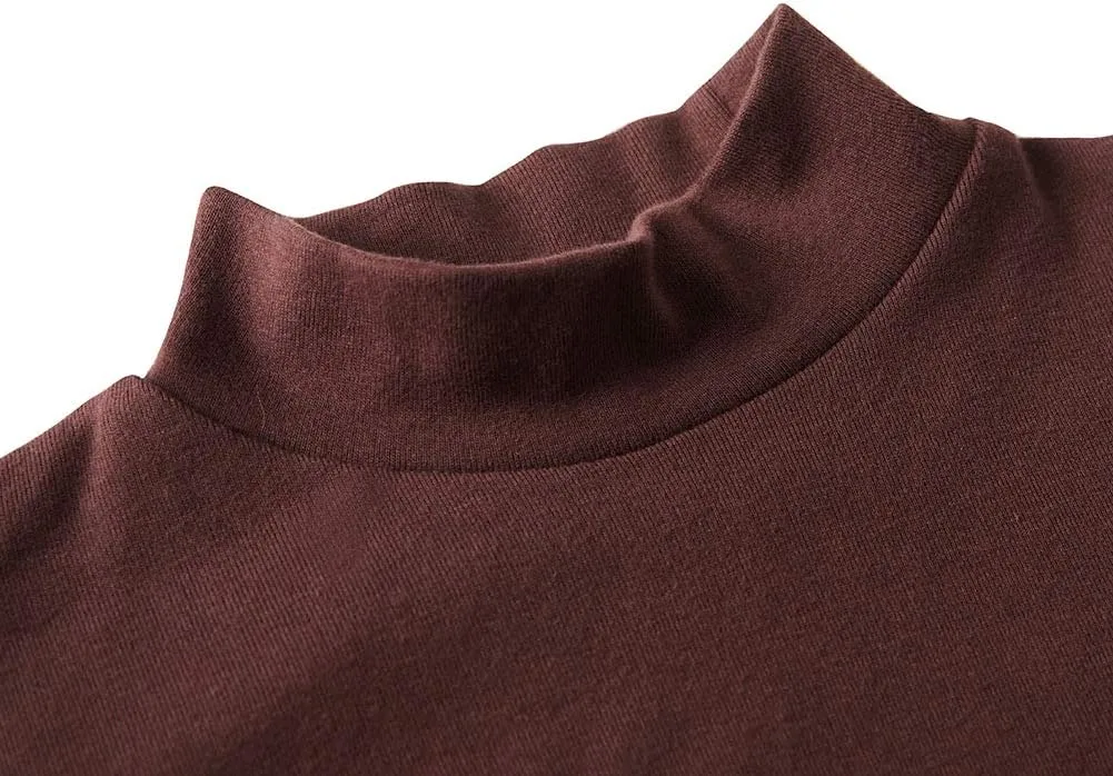 Spring&Gege Little & Big Kids Soft Cotton Long Sleeve Mock Turtleneck Shirts