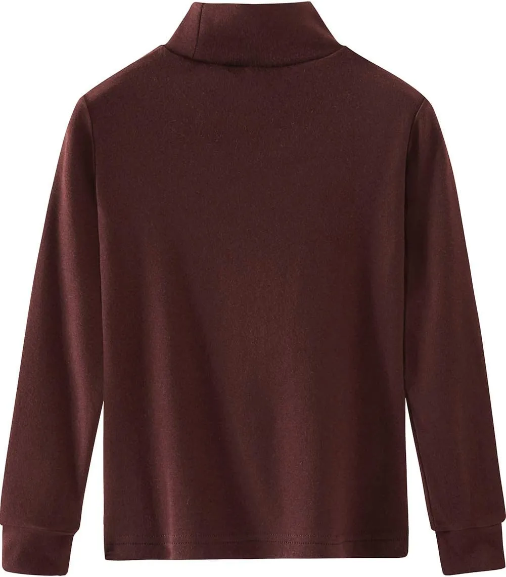 Spring&Gege Little & Big Kids Soft Cotton Long Sleeve Mock Turtleneck Shirts