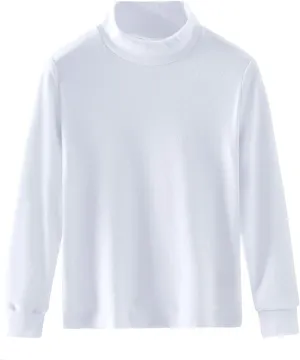 Spring&Gege Little & Big Kids Soft Cotton Long Sleeve Mock Turtleneck Shirts